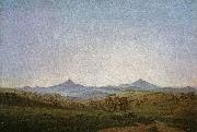 Caspar David Friedrich Bohmische Landschaft mit dem Milleschauer oil on canvas